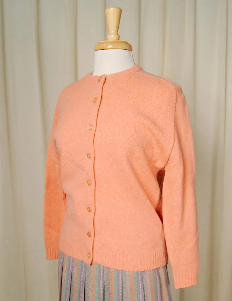 1950s Peach Wool Cardigan