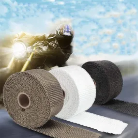 5cm*5/10/15/20M Car Motorcycle Exhaust Thermal Exhaust Tape Exhaust Heat Tape Wrap Pipe Wrap Shields Manifold Header Insulation