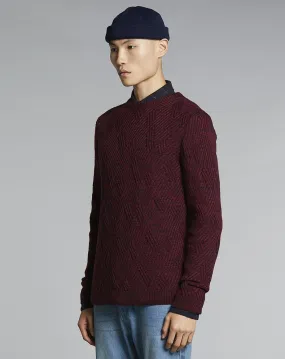 AGI KNIT MENS JUMPER | PLUM