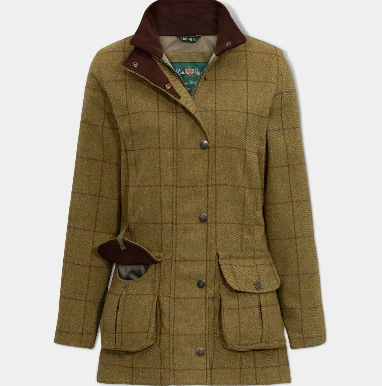 Alan Paine Women's Rutland Waterproof Tweed Coat