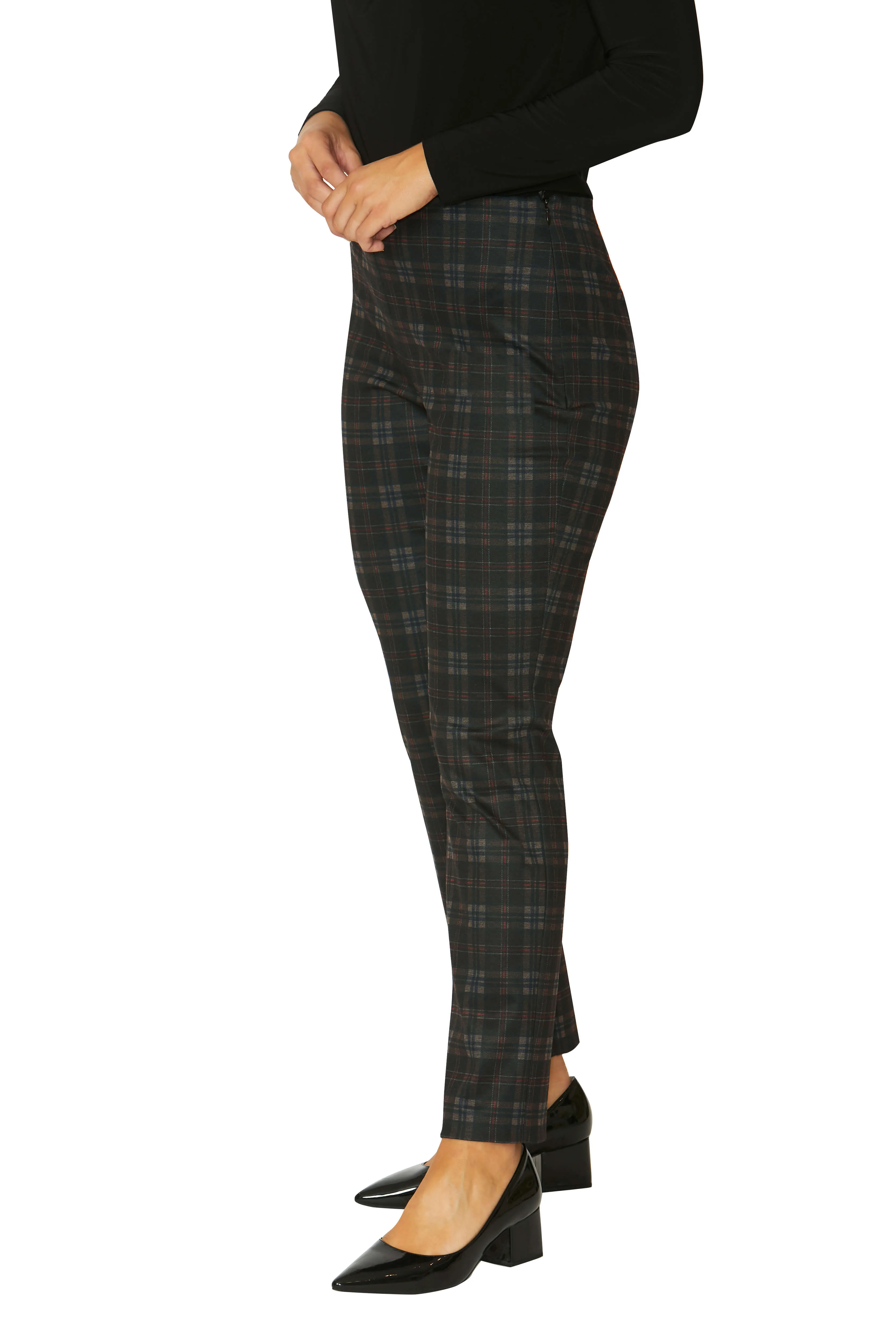 Anna Brown Check Ponti Pant