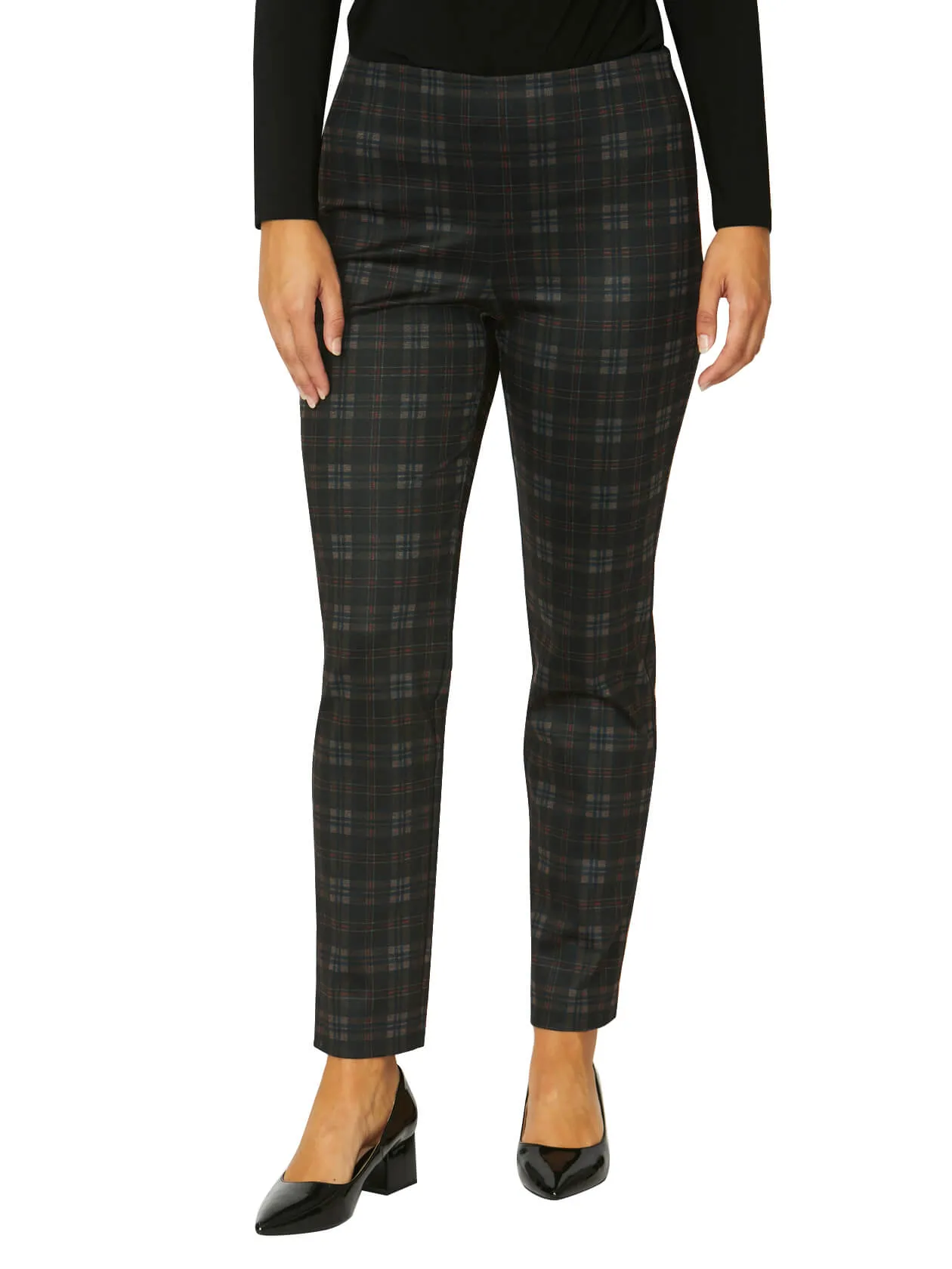 Anna Brown Check Ponti Pant