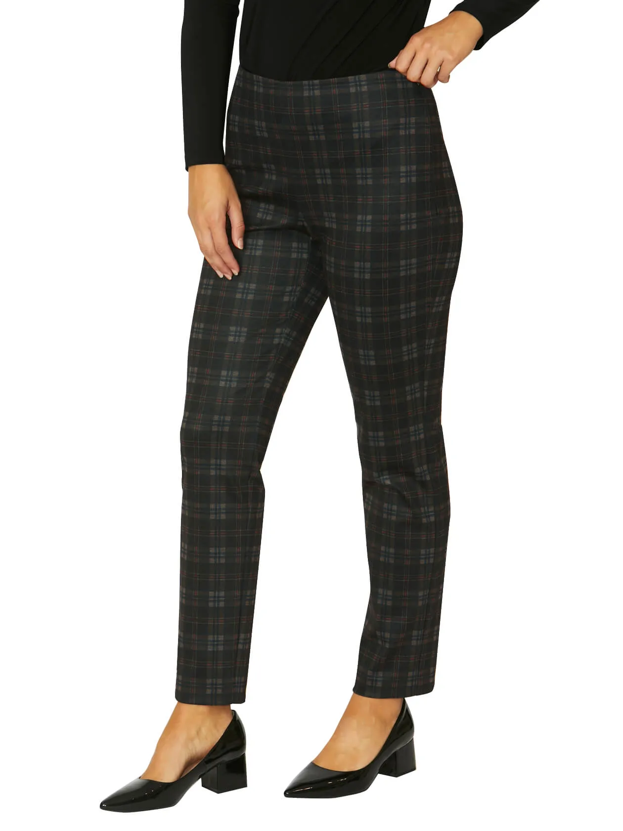 Anna Brown Check Ponti Pant