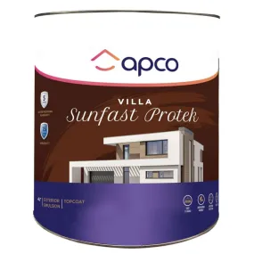 Apco Villa Sunfast Protek Top Coat Semi Gloss Acrylic White 4L