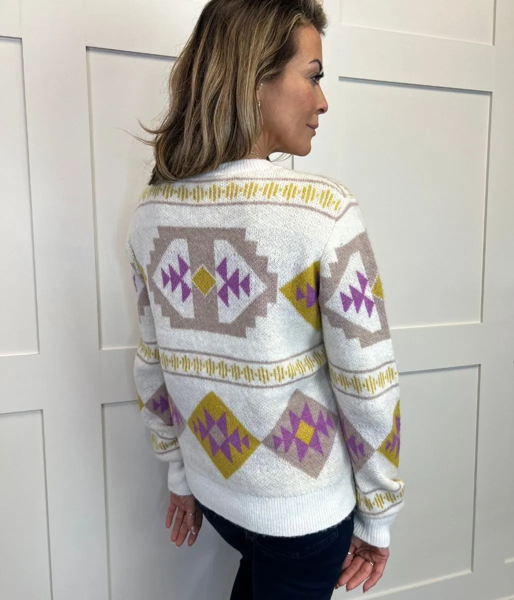 Aztec Wool Blend Jumper