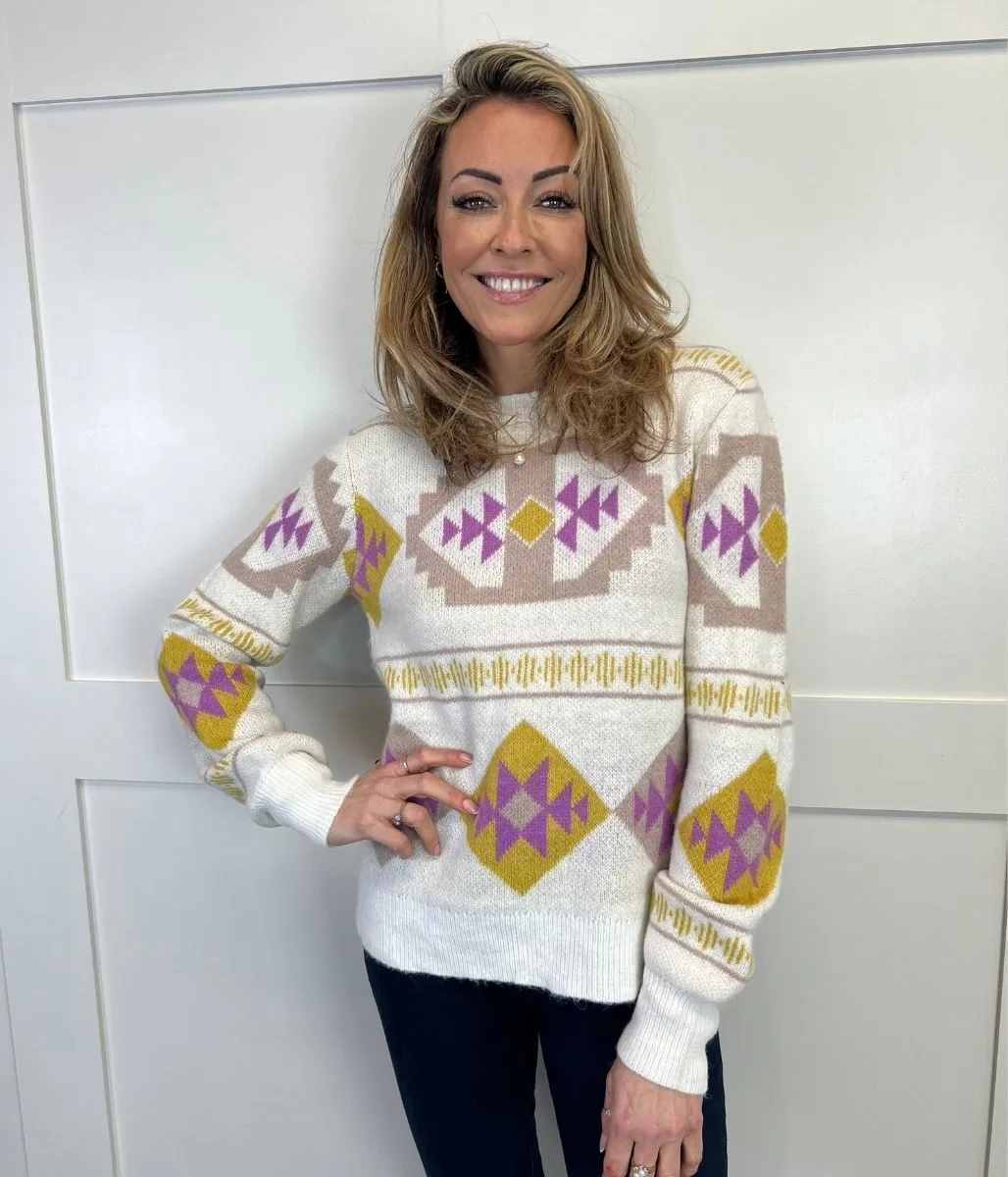 Aztec Wool Blend Jumper