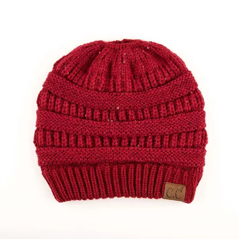 Beanie Tail CC Sequin Beanie- (MULTIPLE COLORS)