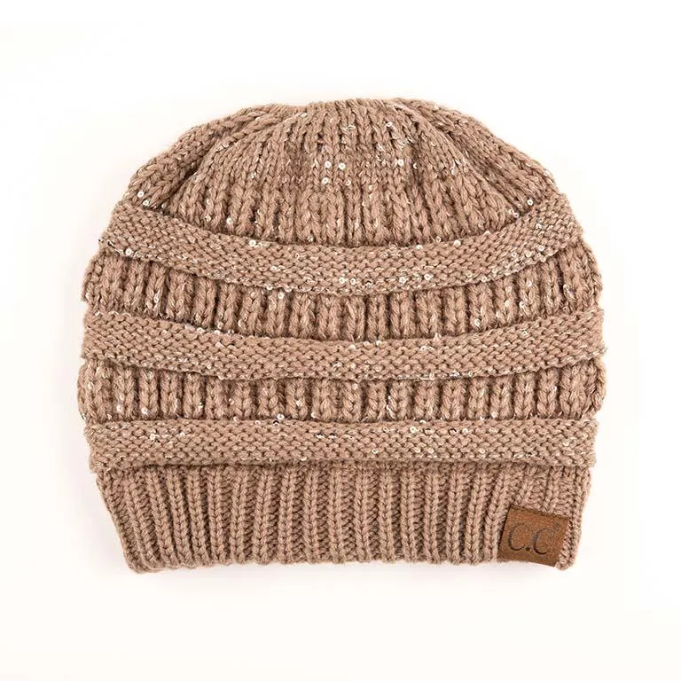 Beanie Tail CC Sequin Beanie- (MULTIPLE COLORS)