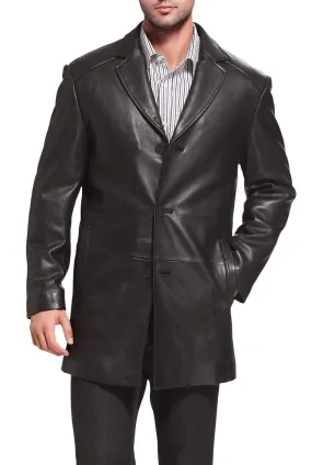 BGSD Men Carter Three-Button New Zealand Lambskin Car Coat