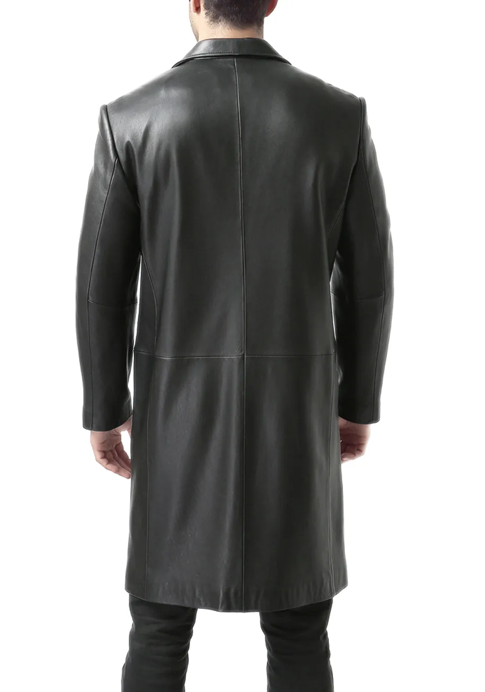 BGSD Mens Classic New Zealand Lambskin Leather Long Walking Coat - Stylish, Durable, and Warm Outerwear for All Seasons