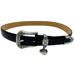 BRIGHTON Leather Belt Black