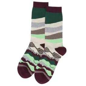 Crew Socks - Landscape Green