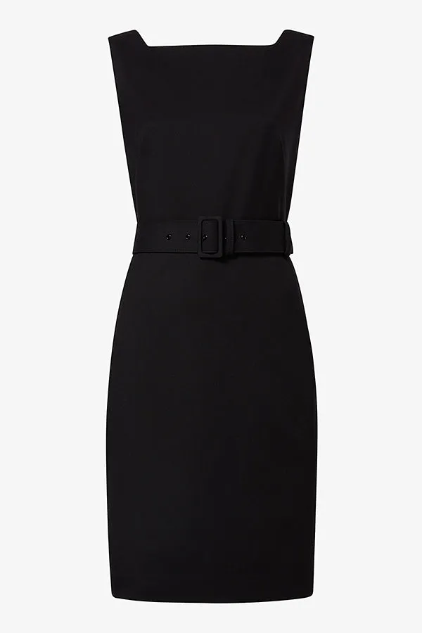 Cynthia Dress - Washable Wool Twill :: Black