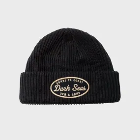 Dark Seas Mens Chunk Beanie Hat - One Size - Dark Navy