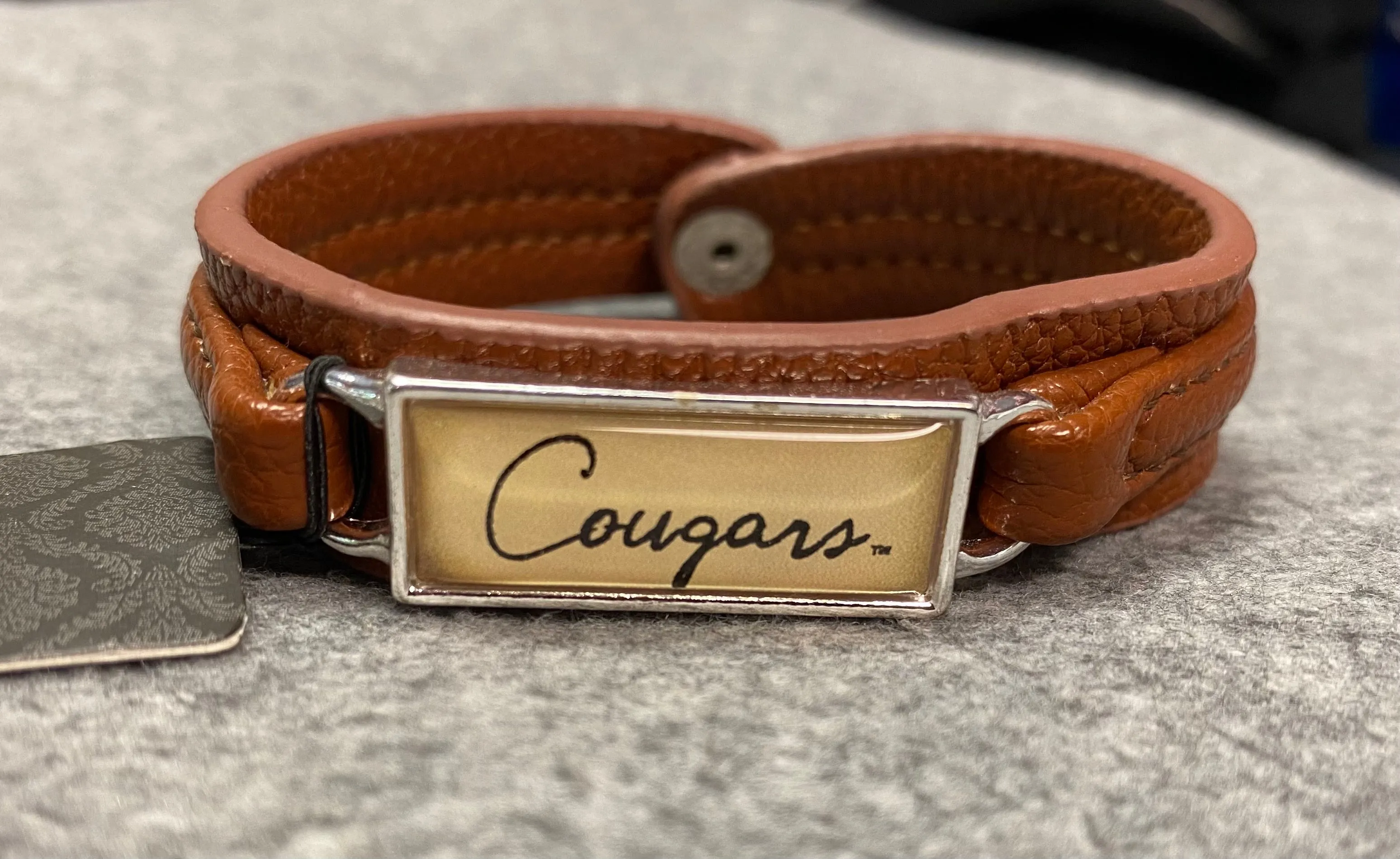 Faux Leather Snap Bracelet