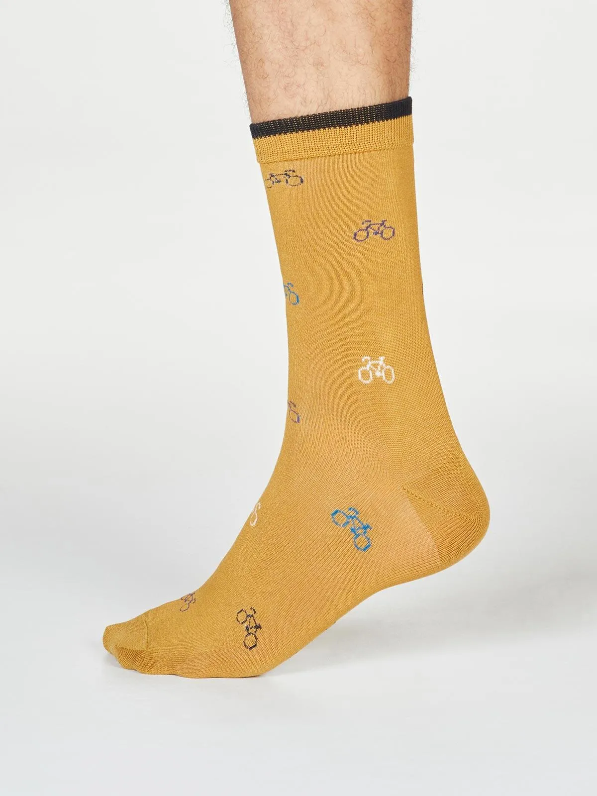 Fergus Bicycle Socks - Amber Yellow