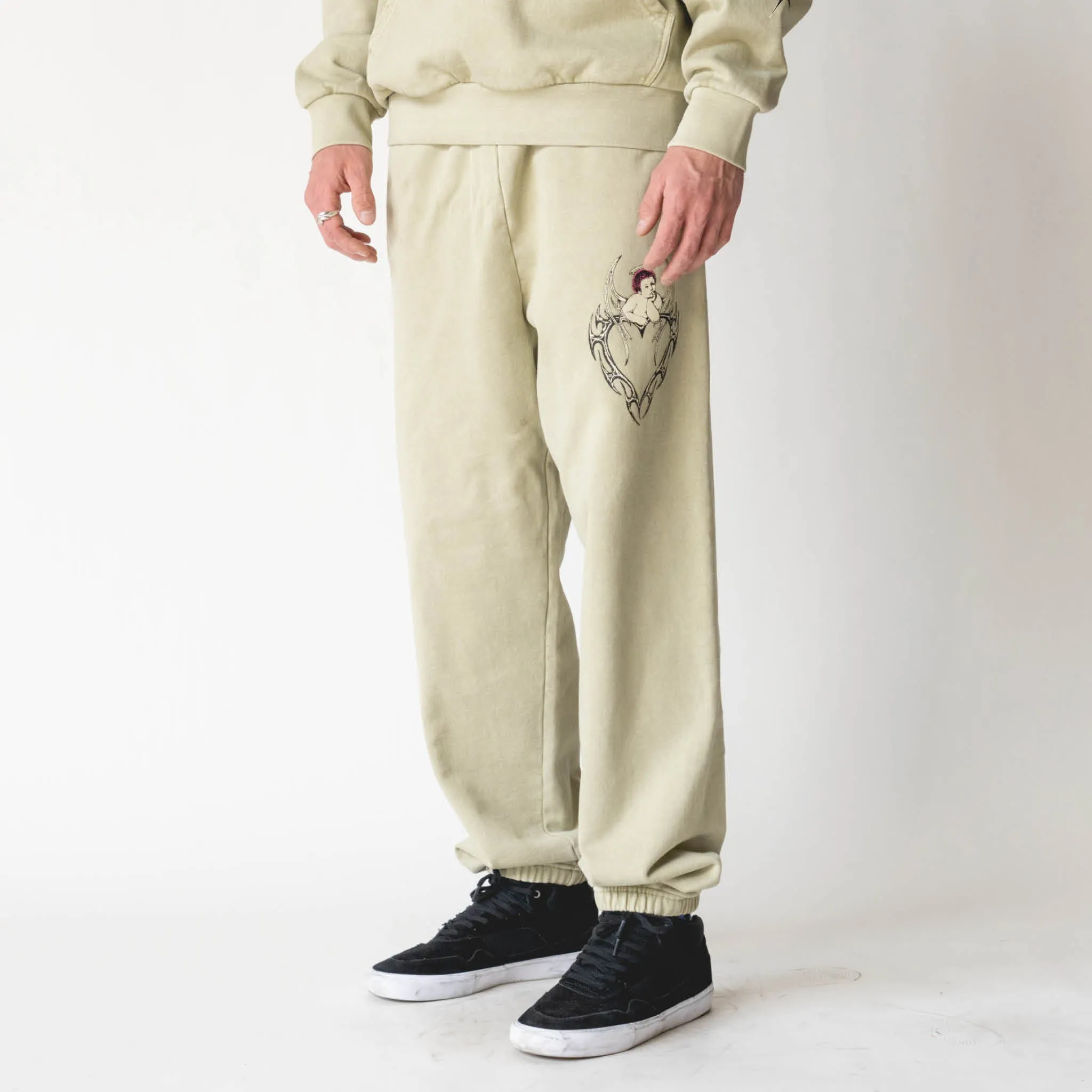 Halo Pigment-Dyed Fleece Sweatpants - Moss