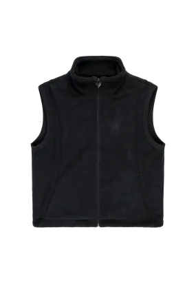 HEAVY HEART FLEECE VEST BLACK