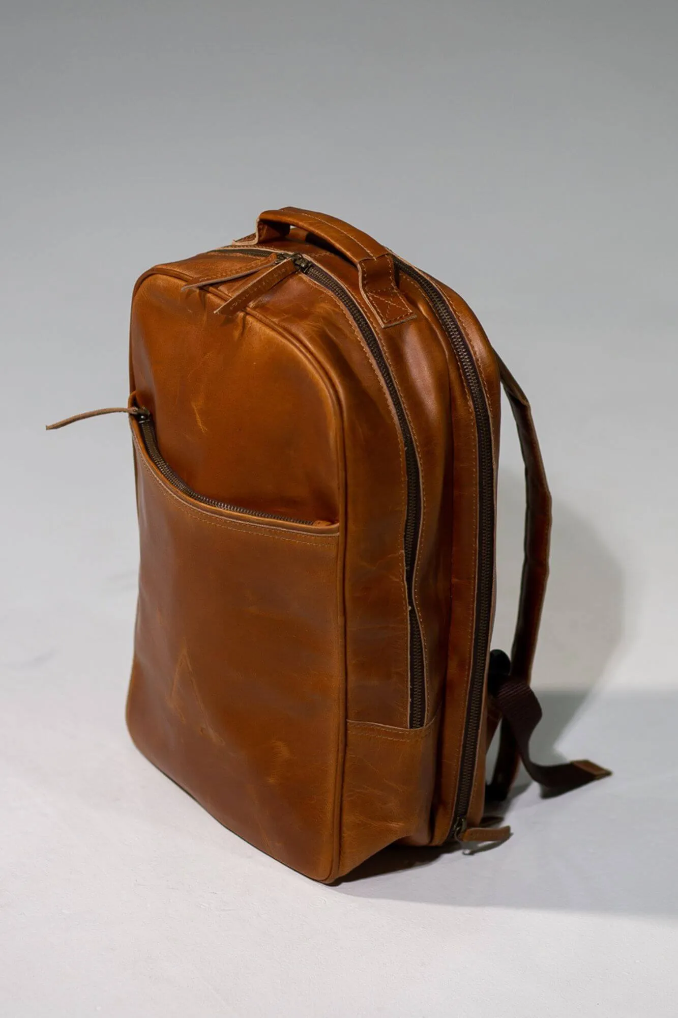 Hunter Leather Tan Backpack