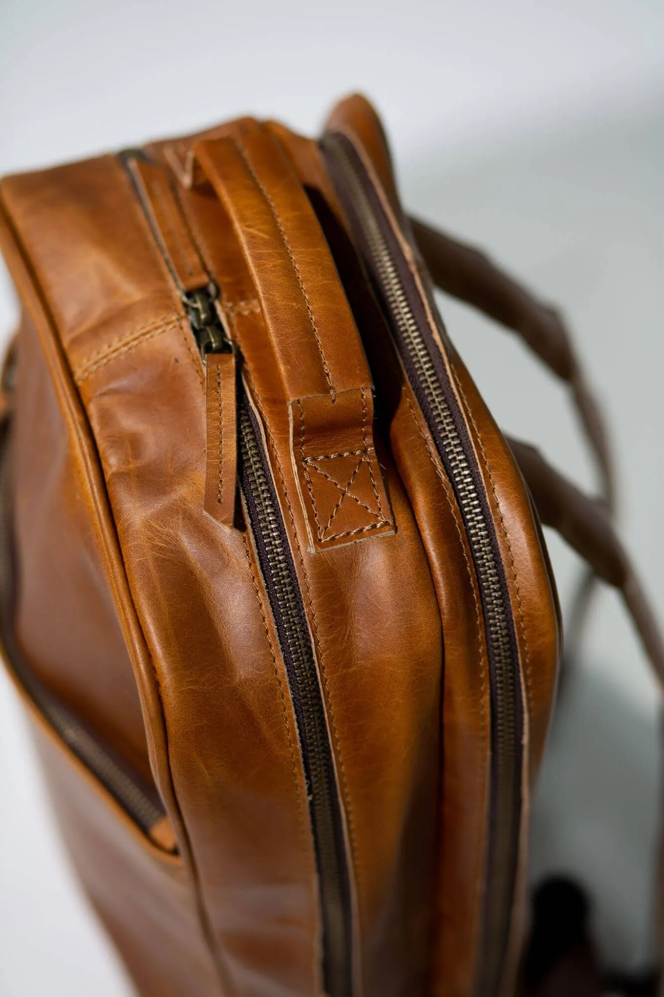 Hunter Leather Tan Backpack