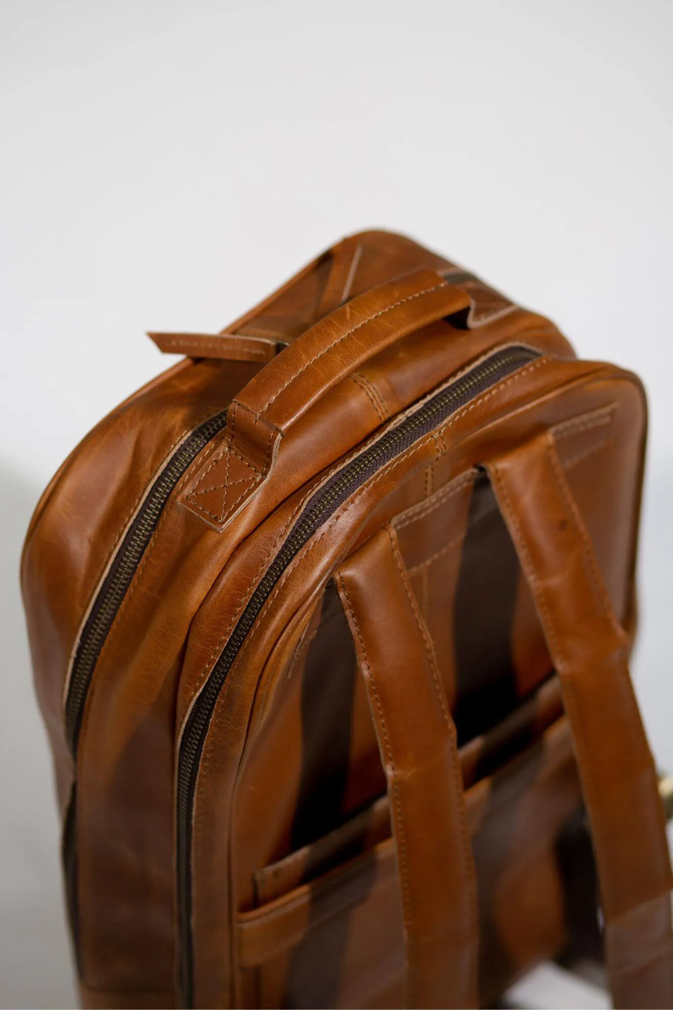 Hunter Leather Tan Backpack