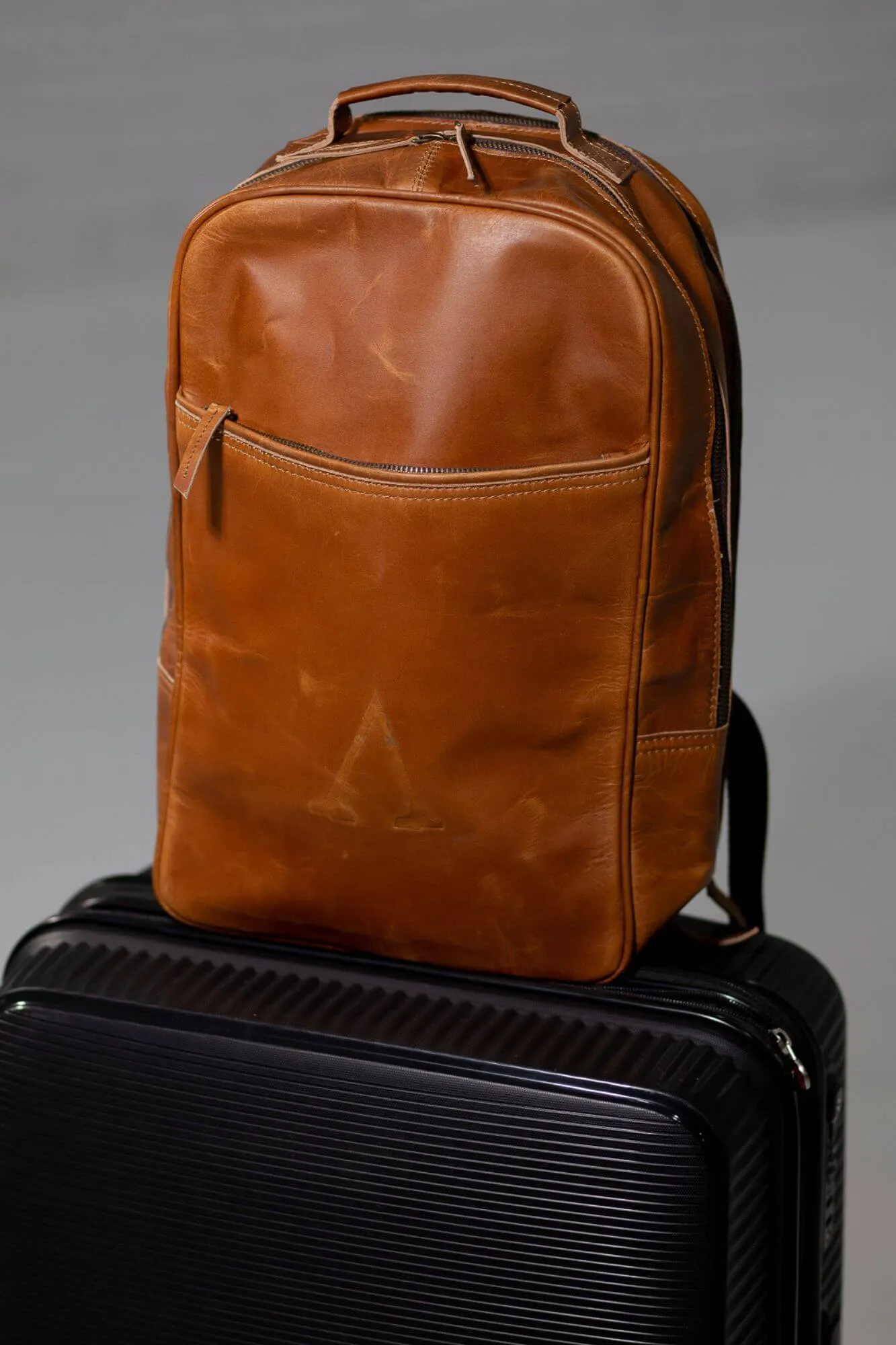 Hunter Leather Tan Backpack