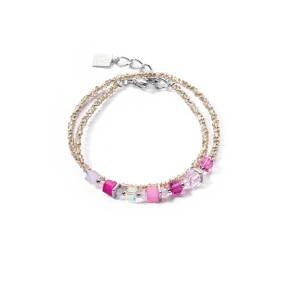 Joyful Colours Wrap bracelet silver pink