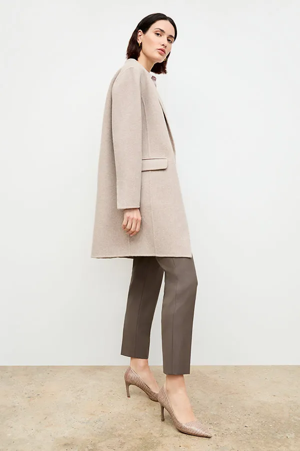 Kasha Coat - Double Face Wool Cashmere :: Stone Melange