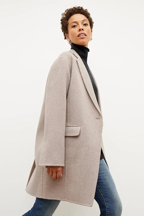 Kasha Coat - Double Face Wool Cashmere :: Stone Melange