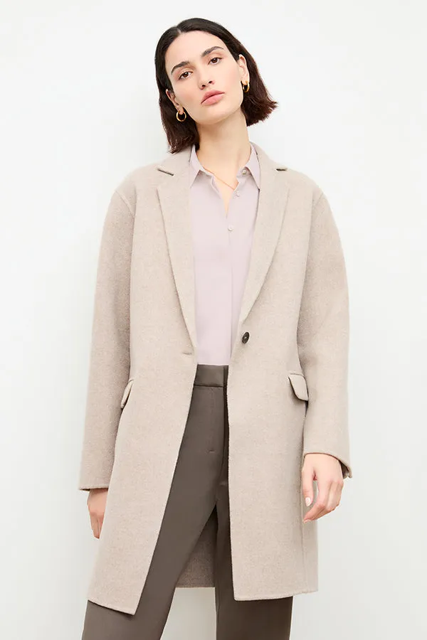 Kasha Coat - Double Face Wool Cashmere :: Stone Melange