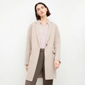 Kasha Coat - Double Face Wool Cashmere :: Stone Melange