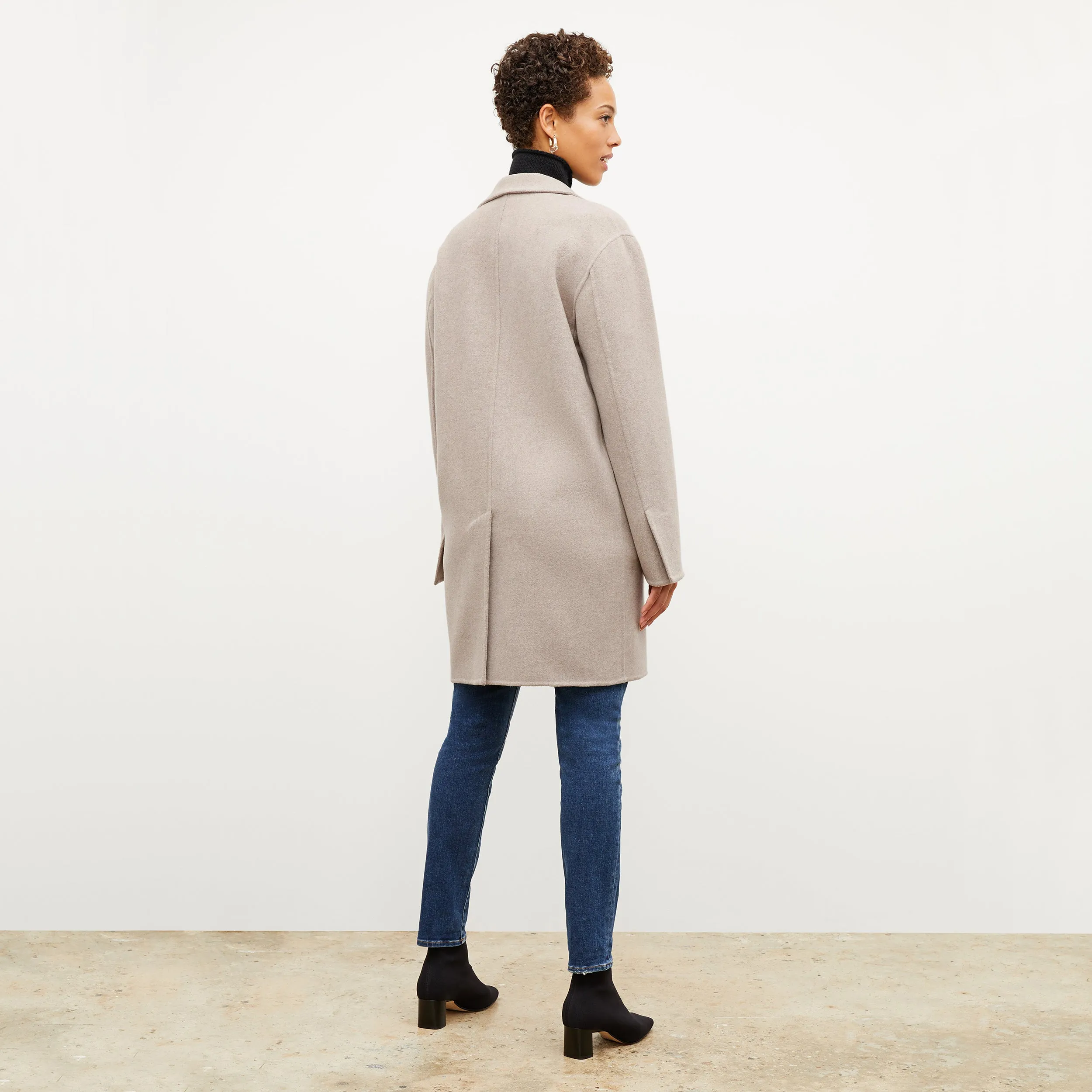 Kasha Coat - Double Face Wool Cashmere :: Stone Melange