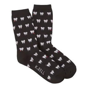 K.Bell Women's Teeth Crew Socks