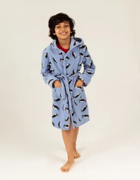 Kids Fleece Hooded Penguin Robe