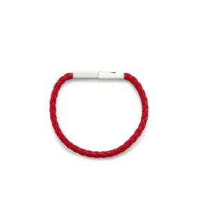 Leather Woven Bracelet, Redstone