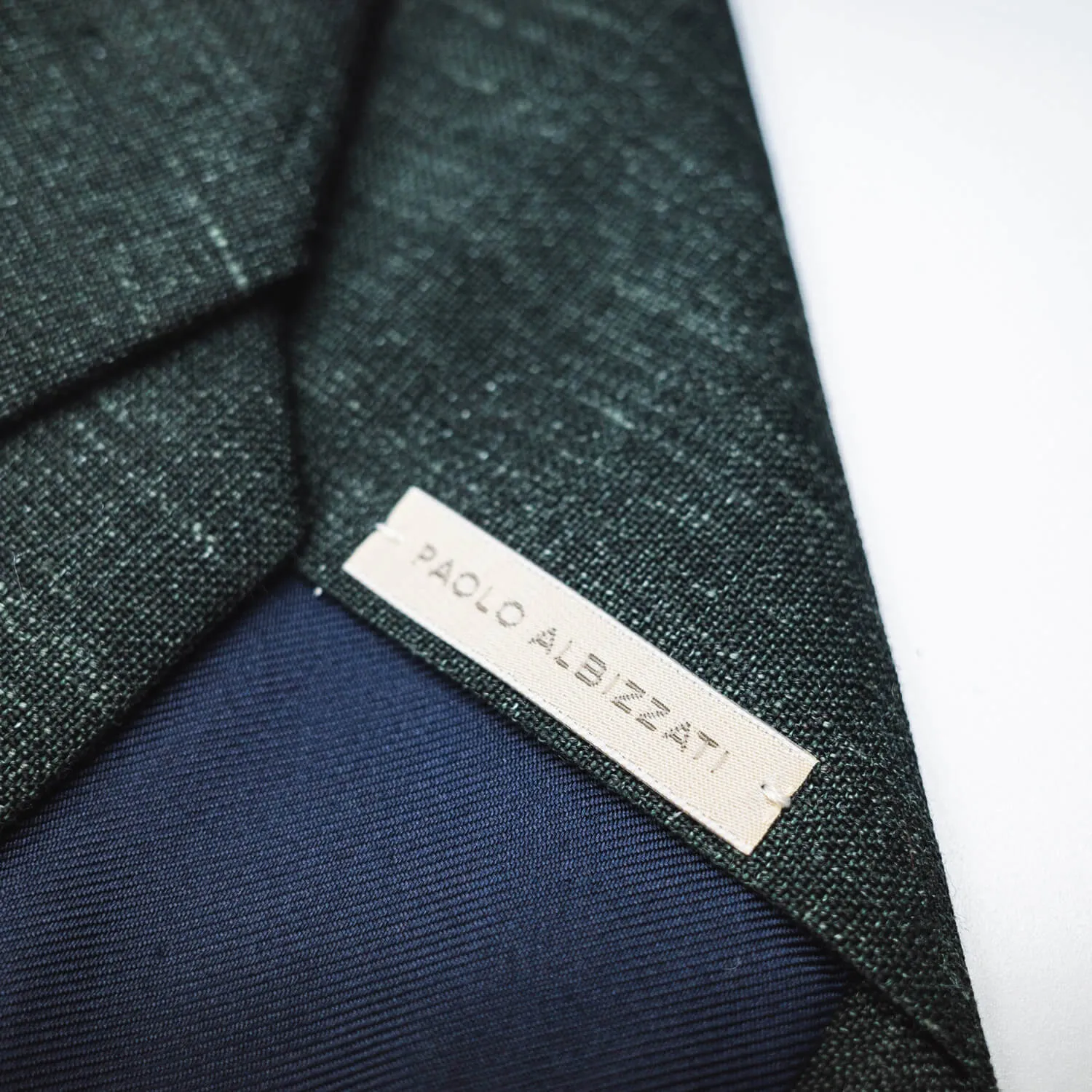 Linen-Wool Tie - Deep Teal