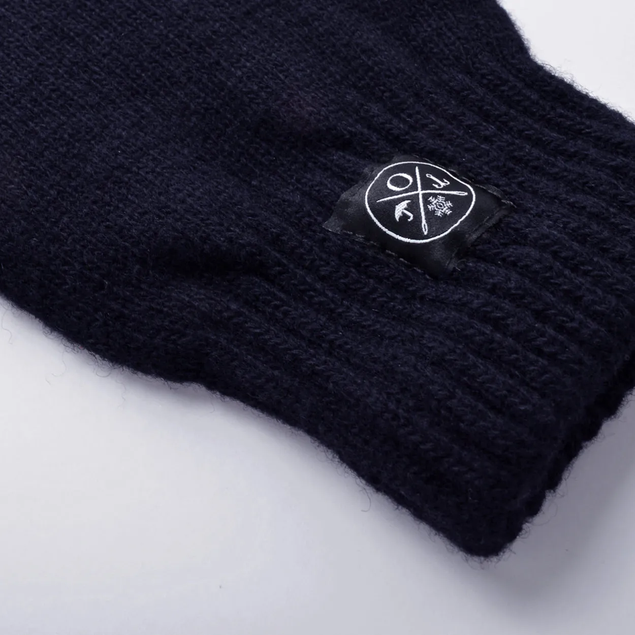 Navy Full Finger Wool Gloves