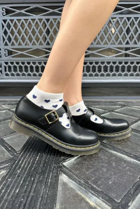 Navy Heart Socks