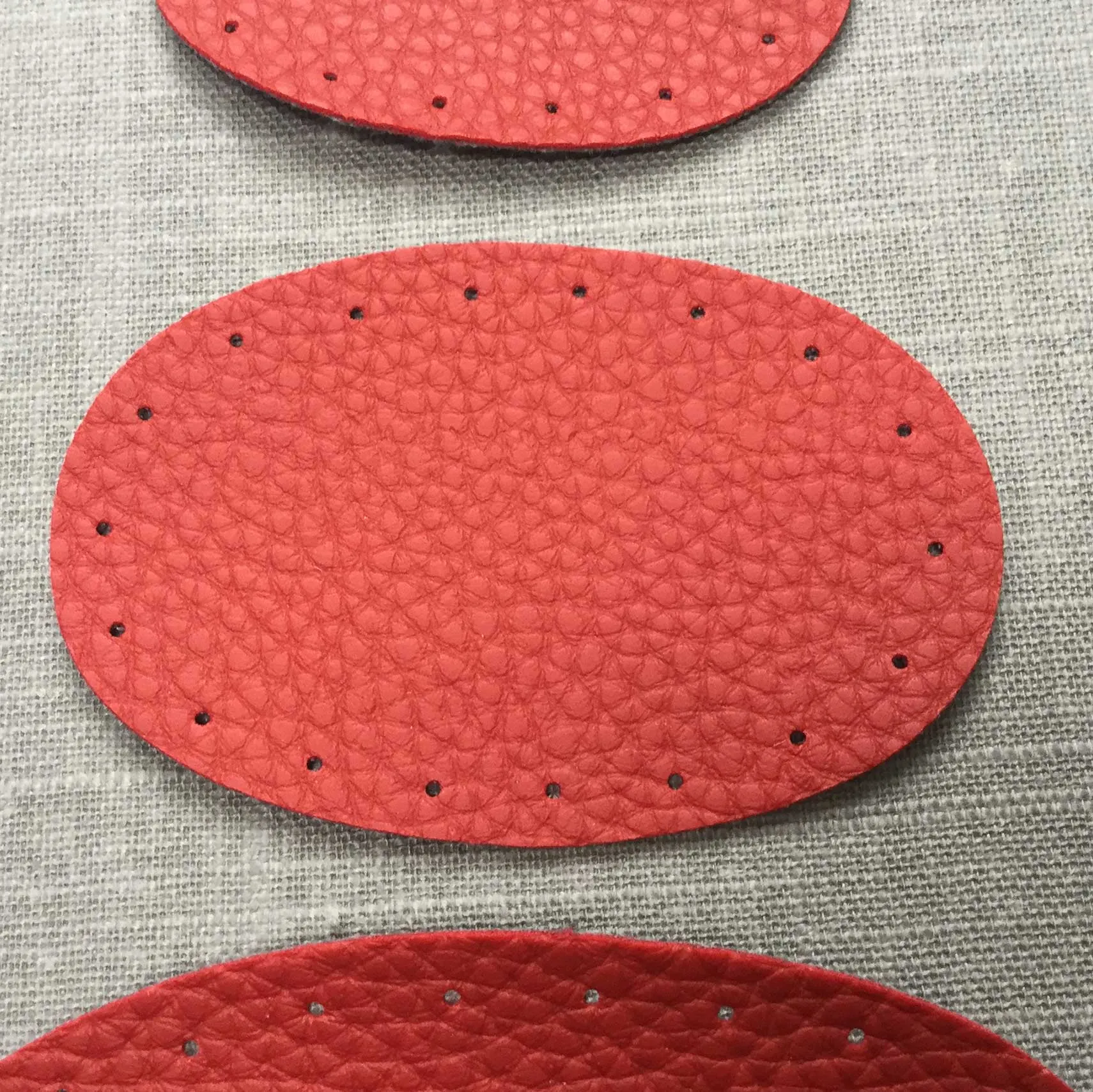 Oval Patches vegan leather