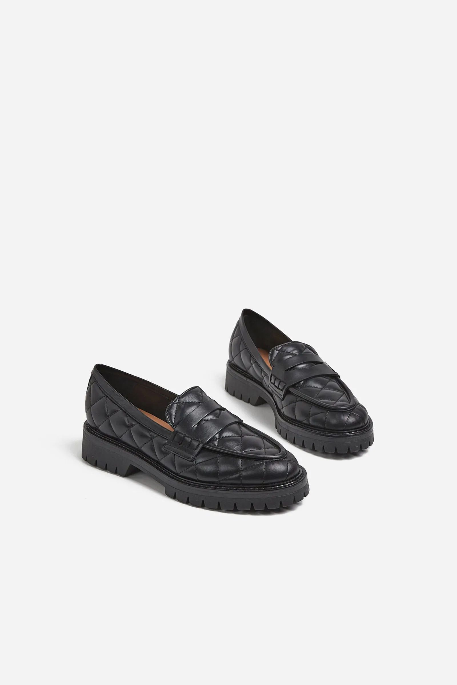 Signe Quilted Leather Loafers