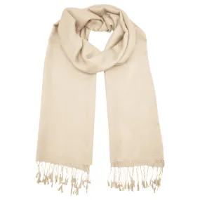 Silk/Wool Stole - Cream