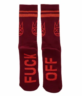 SOCKS IN BEET RED