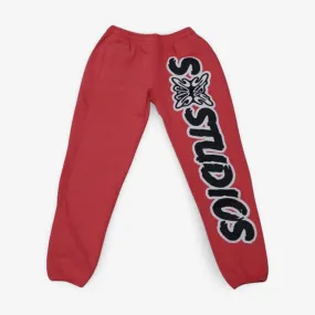 Stainbandz Puff Print Sweatpants 'SB Studios' Guava / Black