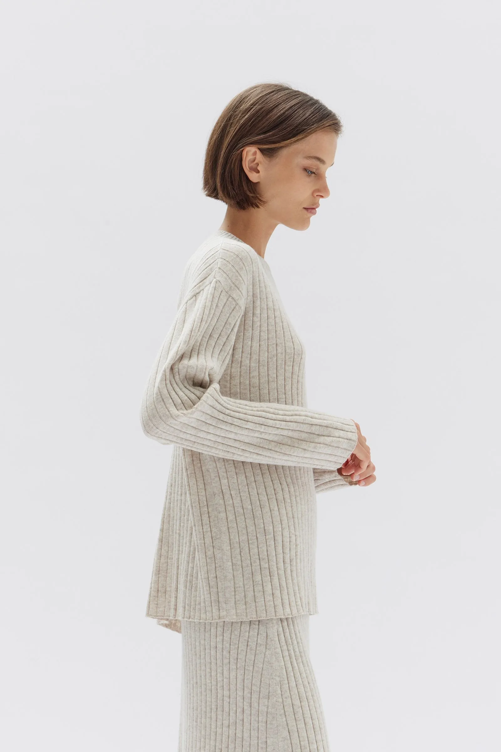 Wool Cashmere Rib Top